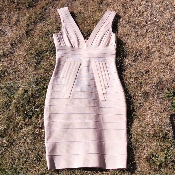 Cream Bandage Dress S - Picture 1 of 9